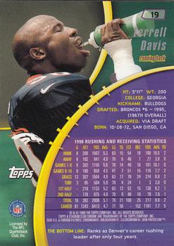 1999 Stadium Club Chrome #19 Terrell Davis Back