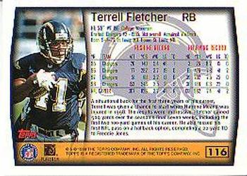 1999 Topps #116 Terrell Fletcher Back