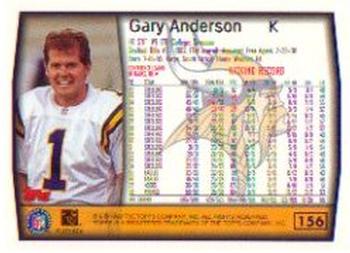 1999 Topps #156 Gary Anderson Back