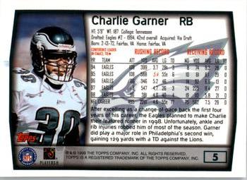 1999 Topps #5 Charlie Garner Back