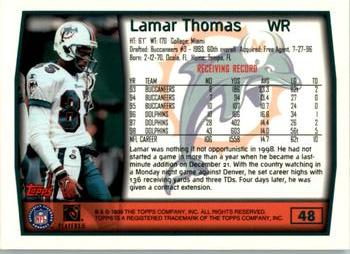 1999 Topps #48 Lamar Thomas Back