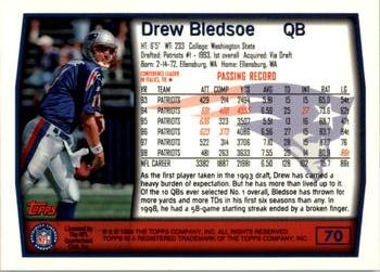 1999 Topps #70 Drew Bledsoe Back