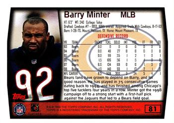 1999 Topps #81 Barry Minter Back