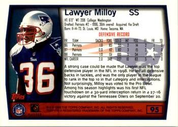 1999 Topps #95 Lawyer Milloy Back