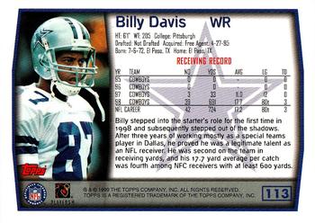 1999 Topps #113 Billy Davis Back