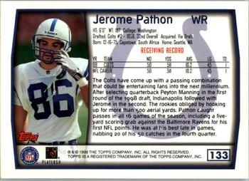 1999 Topps #133 Jerome Pathon Back