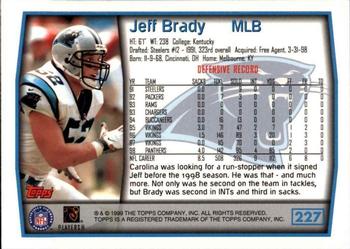 1999 Topps #227 Jeff Brady Back