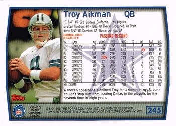 1999 Topps #245 Troy Aikman Back