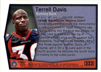 1999 Topps #323 Terrell Davis Back