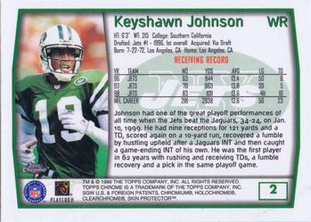 1999 Topps Chrome #2 Keyshawn Johnson Back