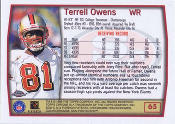 1999 Topps Chrome #65 Terrell Owens Back