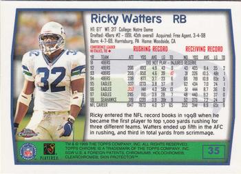 1999 Topps Chrome #35 Ricky Watters Back