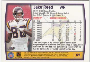 1999 Topps Chrome #42 Jake Reed Back