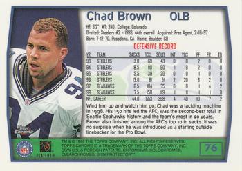 1999 Topps Chrome #76 Chad Brown Back