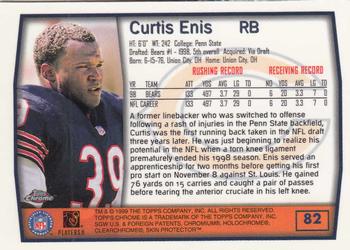 1999 Topps Chrome #82 Curtis Enis Back