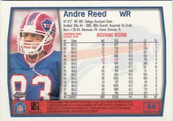 1999 Topps Chrome #86 Andre Reed Back