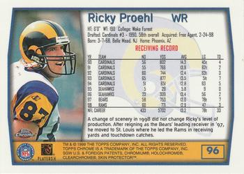 1999 Topps Chrome #96 Ricky Proehl Back