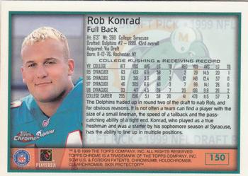 1999 Topps Chrome #150 Rob Konrad Back