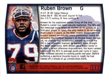 1999 Topps - Topps Collection #111 Ruben Brown Back
