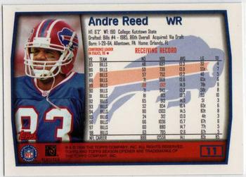1999 Topps Season Opener #11 Andre Reed Back