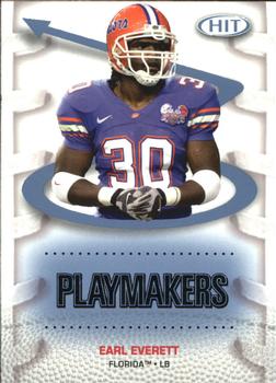 2007 SAGE HIT - Playmakers Blue #P25 Earl Everett Front