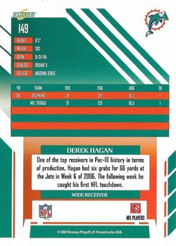 2007 Score - Glossy #149 Derek Hagan Back