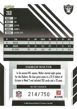 2007 Score - Scorecard #268 Andrew Walter Back