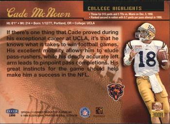 1999 Ultra #300R Cade McNown Back
