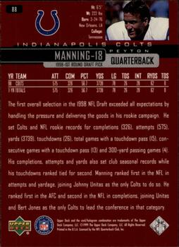 1999 Upper Deck #88 Peyton Manning Back