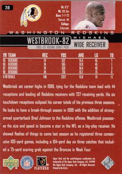 1999 Upper Deck #218 Michael Westbrook Back
