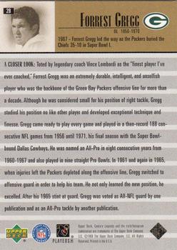 1999 Upper Deck Century Legends #28 Forrest Gregg Back