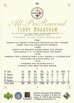 1999 Upper Deck Century Legends #104 Terry Bradshaw Back