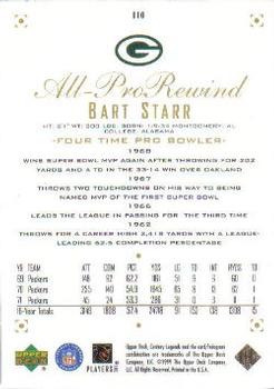 1999 Upper Deck Century Legends #110 Bart Starr Back