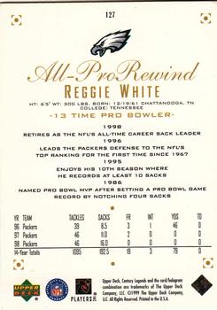 1999 Upper Deck Century Legends #127 Reggie White Back