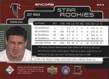 1999 Upper Deck Encore #223 Jeff Paulk Back