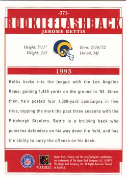 1999 Upper Deck Victory #371 Jerome Bettis Back