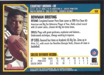 2000 Bowman #169 Courtney Brown Back