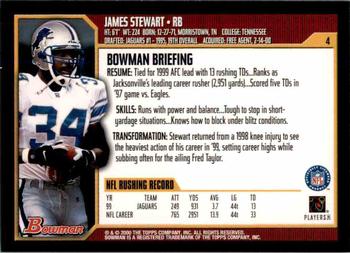 2000 Bowman #4 James Stewart Back