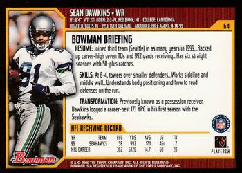 2000 Bowman #64 Sean Dawkins Back