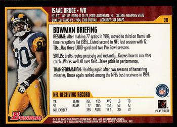 2000 Bowman #90 Isaac Bruce Back