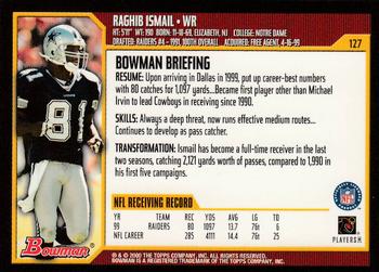 2000 Bowman #127 Raghib Ismail Back