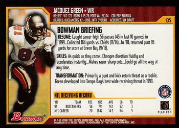 2000 Bowman #135 Jacquez Green Back