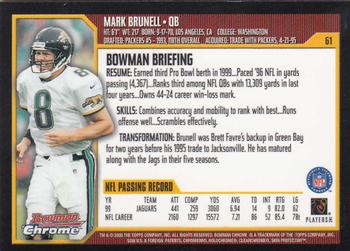 2000 Bowman Chrome #61 Mark Brunell Back