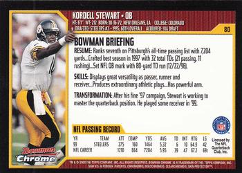 2000 Bowman Chrome #80 Kordell Stewart Back