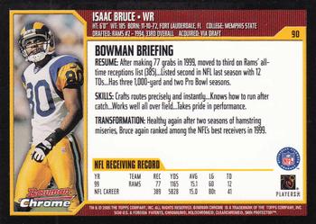 2000 Bowman Chrome #90 Isaac Bruce Back