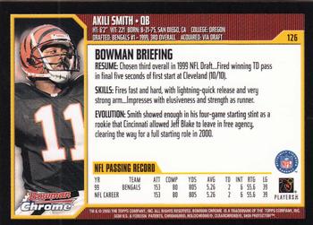 2000 Bowman Chrome #126 Akili Smith Back