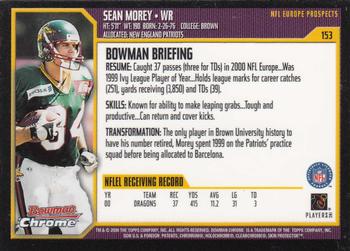 2000 Bowman Chrome #153 Sean Morey Back