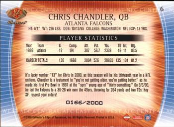 2000 Collector's Edge Masters #6 Chris Chandler Back