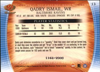 2000 Collector's Edge Masters #13 Qadry Ismail Back