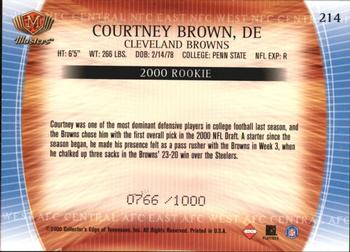 2000 Collector's Edge Masters #214 Courtney Brown Back
